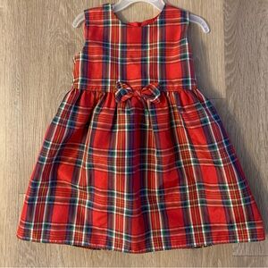 Wonder Nation Girl's Size 3T Red Plaid Sleeveless Holiday Dress